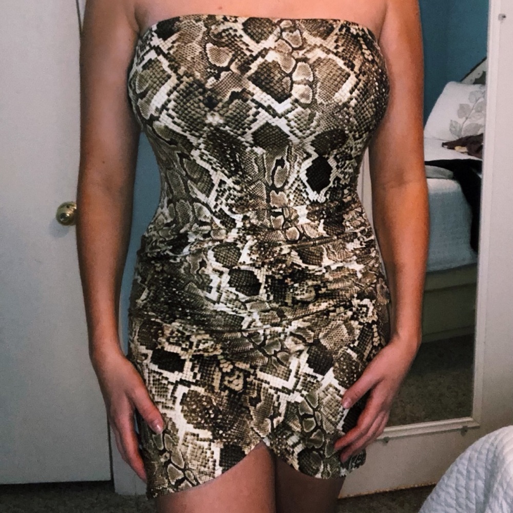 Snake Skin Mini Dress